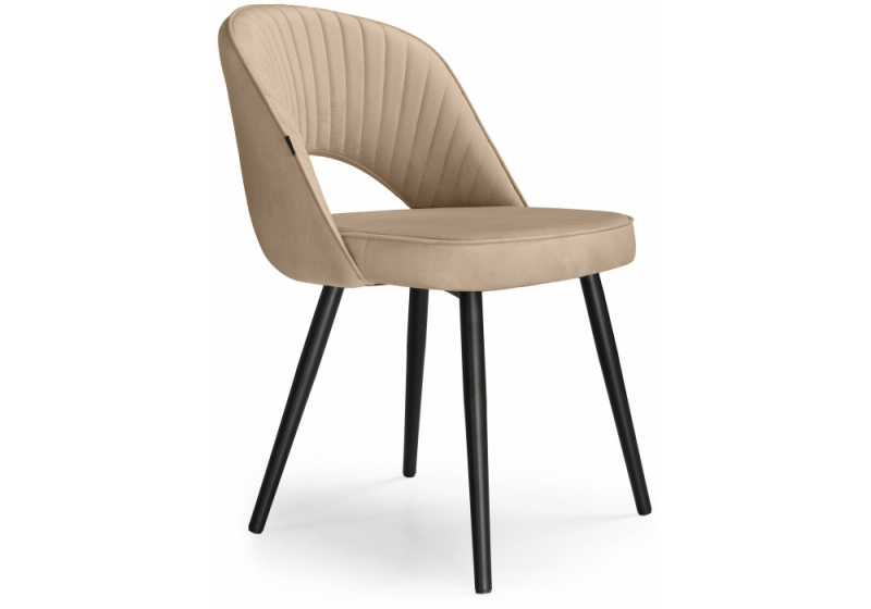 Стул на металлокаркасе Сандвикен velutto 05 / черный (50x55x76). 