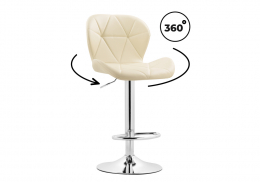 Барный стул Trio beige / chrome (48x52x86)