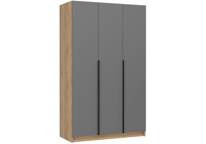 Шкаф Широн 1200 графит серый / дуб крафт золото (120x55x200). 