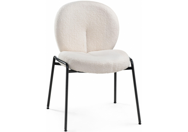 Стул на металлокаркасе Kalipso 1 white / black (56x60x85). 