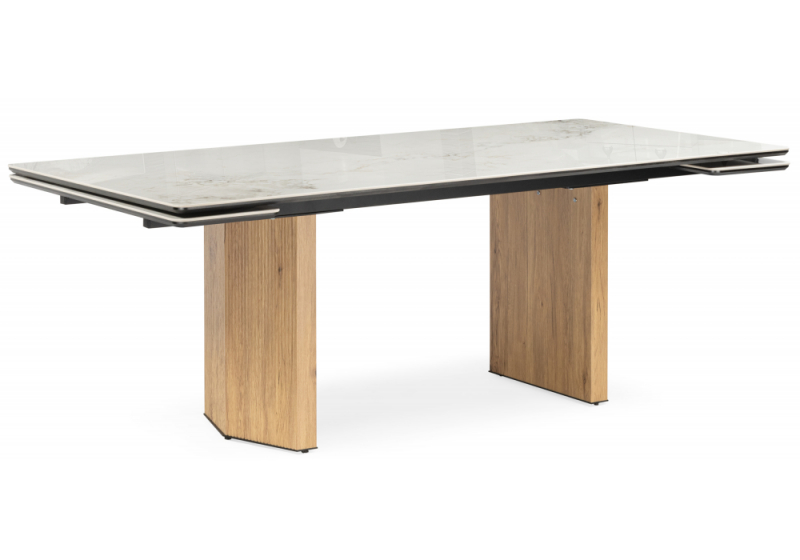 Керамический стол Монерон 200x100 brecha crema elegance / дуб монтана (100x77). 