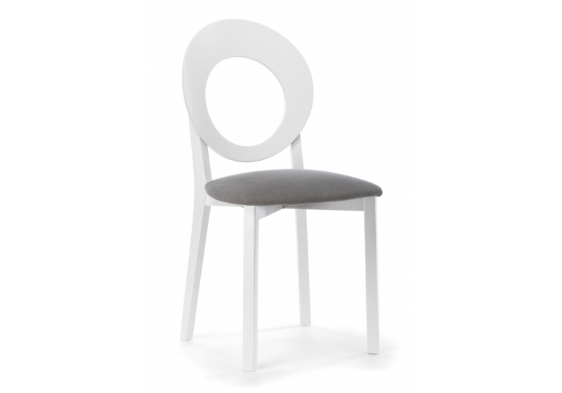 Стул деревянный Марти ткань Brendy-22 / белый (45x49x91). 