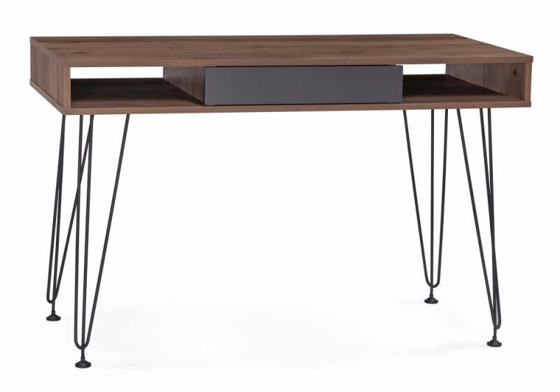 Компьютерный стол Хиргра 120х60х77дуб табачный / графит / черный (60x77). 